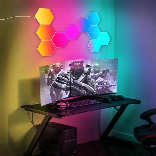 Hexagon LED Wall Light Set My Store
