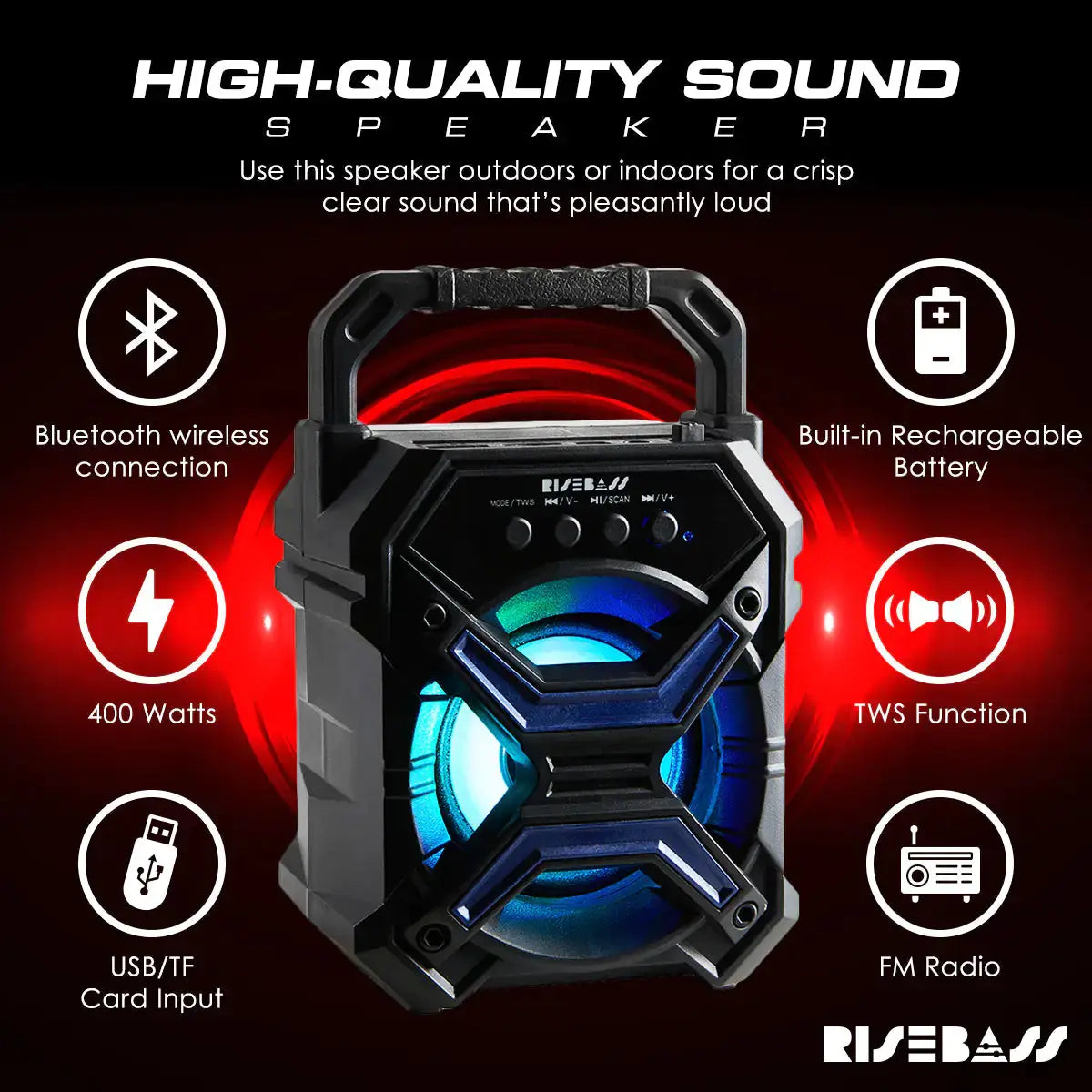 Portable Wireless Bluetooth Speaker Electronics