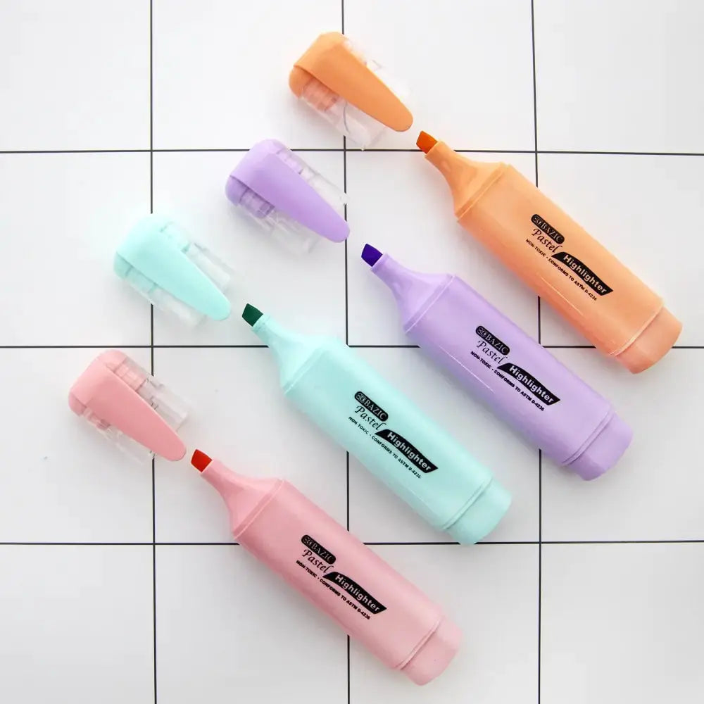 Pastel Highlighters w/ Pocket Clip (3/Pack) Anansi Digital