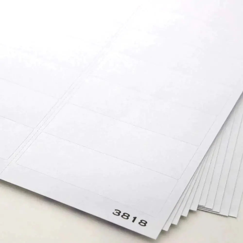 White Address Labels 1″ X 2 5/8″ (300/Pack) Anansi Digital