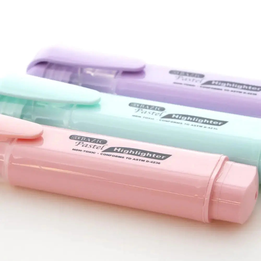 Pastel Highlighters w/ Pocket Clip (3/Pack) Anansi Digital